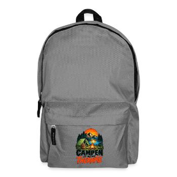 Camping ist meine Therapie - Rucksack - Mittelgrau - Vorne