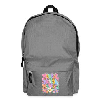 Mentale Gesundheit Blütenzauber - Rucksack - Mittelgrau - Vorne