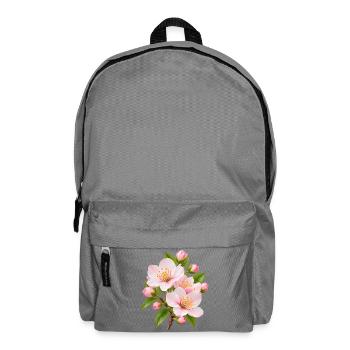 Rosa Sakura-Blüten-Strauß - Rucksack - Mittelgrau - Vorne