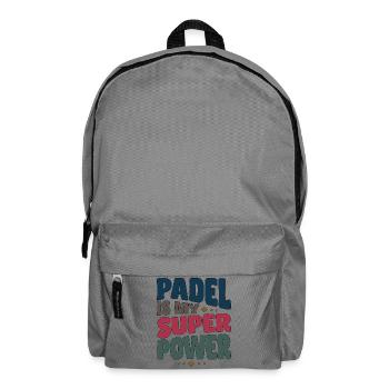 Padel Spielerin Spieler Padel is my Superpower - Rucksack - Mittelgrau - Vorne
