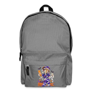 Halloween Krankenschwester Mumie in bunten Scrubs - Rucksack - Mittelgrau - Vorne