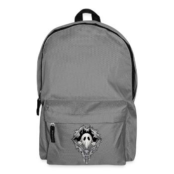 Halloween-Geister-Boo-Reißverschluss-Gruselsaison - Rucksack - Mittelgrau - Vorne