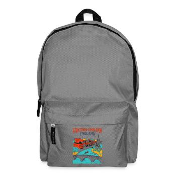 Retro Stratford Upon Avon England Travel - Rucksack - Mittelgrau - Vorne