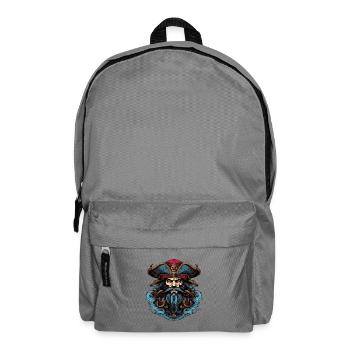 Pirat mit Dreispitz und Bart - Rucksack - Mittelgrau - Vorne