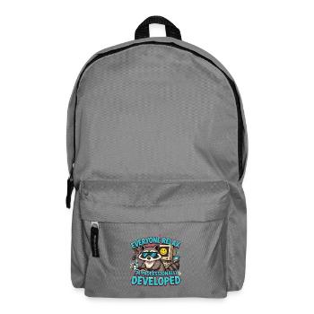Alle entspannt sich, ich bin professionell entwickelt, schräg - Rucksack - Mittelgrau - Vorne