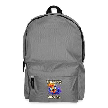 Nen Scheiss Muss Ich - Rucksack - Mittelgrau - Vorne