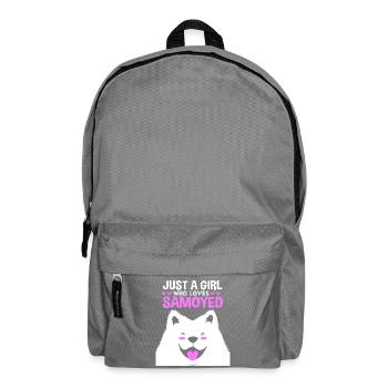 Samojede Hund Samoyed - Rucksack - Mittelgrau - Vorne
