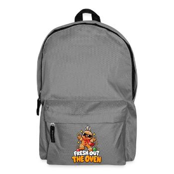 Frisch Aus Dem Ofen: Coole Lebkuchenfigur - Rucksack - Mittelgrau - Vorne
