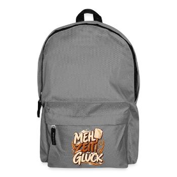 Backliebe Mehlzeit Glück Geschenk für Backen - Rucksack - Mittelgrau - Vorne