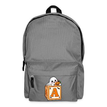 Kürbisgeist auf Spielwürfeln - Rucksack - Mittelgrau - Vorne