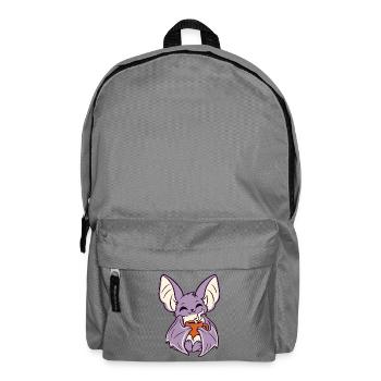 Kaffee-Fledermaus mit Becher - Rucksack - Mittelgrau - Vorne