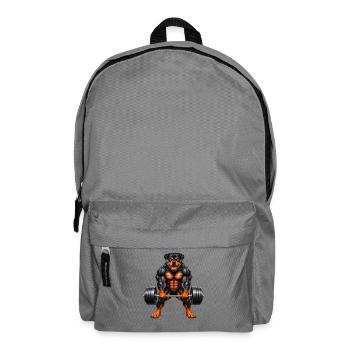 Rottweiler Hund Kraft Sport Gewichtheber - Rucksack - Mittelgrau - Vorne
