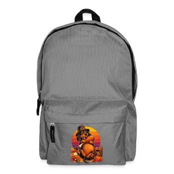 Thanksgiving Dackel satt im Truthahn-Traum - Rucksack - Mittelgrau - Vorne