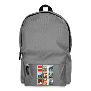 Österreich Briefmarken - Rucksack - Mittelgrau - Vorne