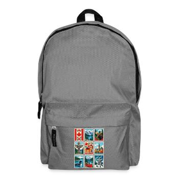Kanada Briefmarken - Rucksack - Mittelgrau - Vorne
