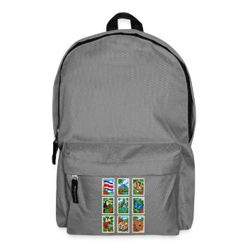 Costa Rica Briefmarken - Rucksack - Mittelgrau - Vorne