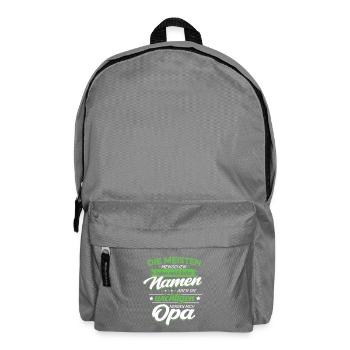 Opa Enkel Sprüche die wichtigsten nennen mich Opa - Rucksack - Mittelgrau - Vorne