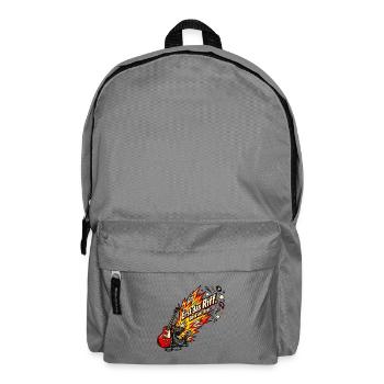 Rockfan Gitarrenriff Metal Fan Riff zuerst - Rucksack - Mittelgrau - Vorne