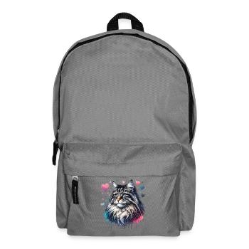Norwegische Waldkatze - Rucksack - Mittelgrau - Vorne