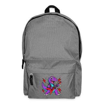 Dino Gitarrist - Rucksack - Mittelgrau - Vorne