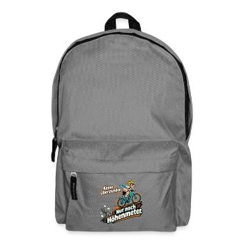 Rentner Fahrrad Ruhestand Spruch - Rucksack - Mittelgrau - Vorne