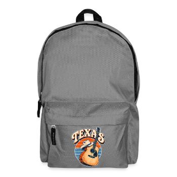 Texas Retro Gitarre & Cowboy Hut - Rucksack - Mittelgrau - Vorne