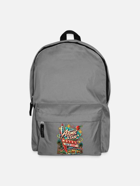 Atomic Star Motel – Vintage-Weltraumzeitalter - Rucksack - Mittelgrau