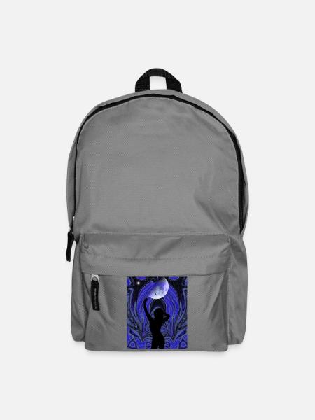 Mondtanz im psychedelischen Wirbel - Rucksack - Mittelgrau