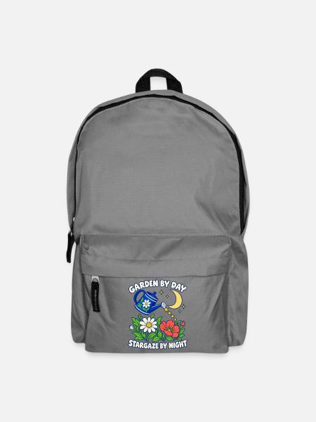 Garten am Tag, Sternenbeobachtung bei Nacht - Rucksack - Mittelgrau