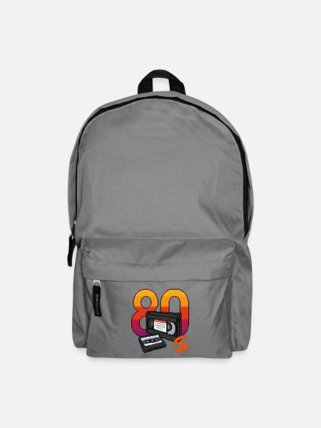 80er Retro - Rucksack - Mittelgrau