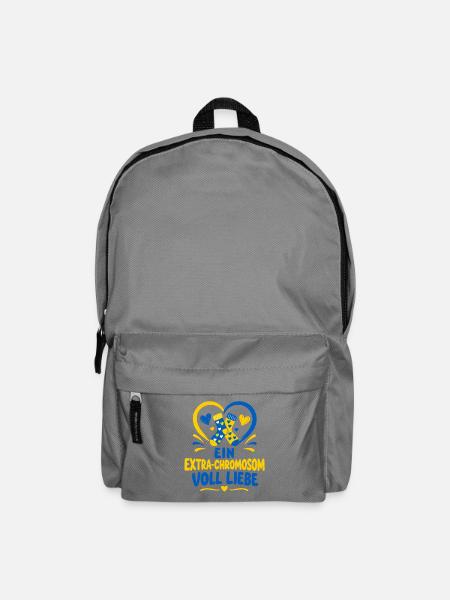 Down-Syndrom Bewusstsein – Ein Extra-Chromosom - Rucksack - Mittelgrau