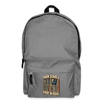 Vinyl Mein Schatz steht im Regal - Rucksack - Mittelgrau - Vorne