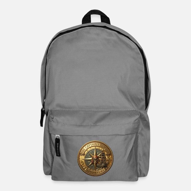 "Vintage Antique Pirate Coin"). - Backpack - elephant grey
