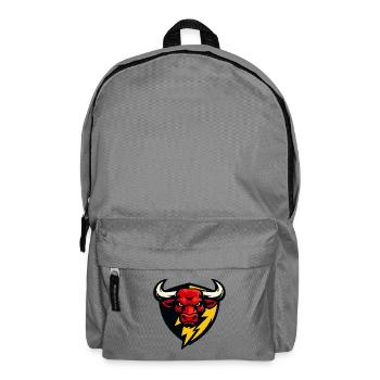 Roter Bullenblitz Schild - Rucksack - Mittelgrau - Vorne