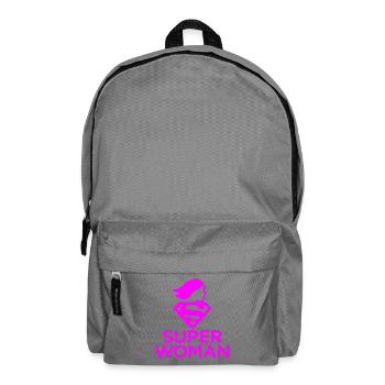 Superwoman Logo Radiant Pink - Rucksack - Mittelgrau - Vorne