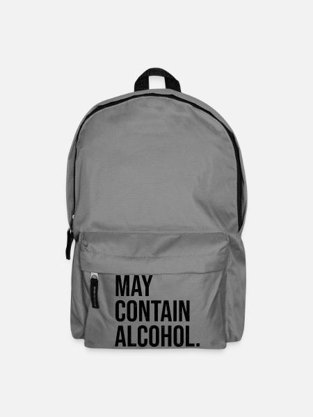 May contain Alcohol - Rucksack - Mittelgrau