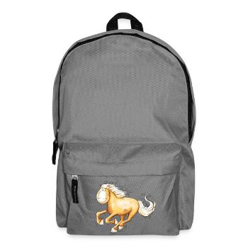 Fast Haflinger I Horse Horses Comic - Backpack - elephant grey - Front