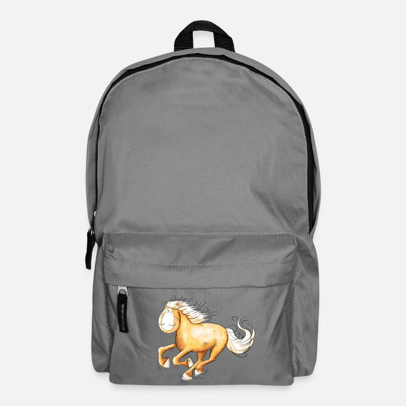 Fast Haflinger I Horse Horses Comic - Backpack - elephant grey
