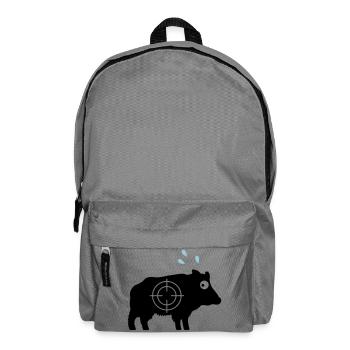 Wildschwein mit Angstschweiß und Fadenkreuz - Rucksack - Mittelgrau - Vorne