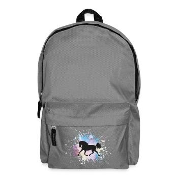Pferde Grafik Pferdemotiv Bunt Pferdefan Geschenk - Rucksack - Mittelgrau - Vorne