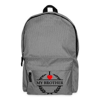Ich liebe meinen Bruder - Rucksack - Mittelgrau - Vorne