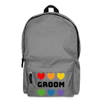 Rainbow Hearts Groom noir - Sac à dos - gris éléphant - Devant