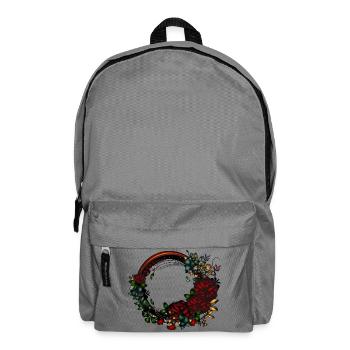 roseraie à cadre sombre au look Art Nouveau - Sac à dos - gris éléphant - Devant