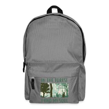 Im Wald finde ich meine Seele - Rucksack - Mittelgrau - Vorne