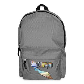 Watercolor Map Curacao - Backpack - elephant grey - Front