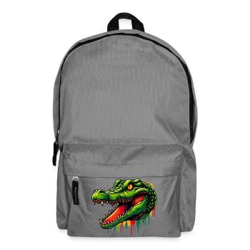 Alligator Crocodile - Backpack - elephant grey - Front