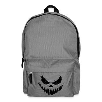 Bedrohliches Lächeln Totenkopf Gesichtsdruck - Rucksack - Mittelgrau - Vorne