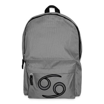 Cancer Zodiac Sign Symbol Black & Gray - Backpack - elephant grey - Front