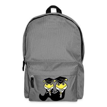 2 Raupen Schulabschluss Abitur bestanden College - Rucksack - Mittelgrau - Vorne
