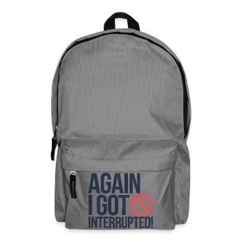 Resilient Protest, Funny Saying  - Backpack - elephant grey - Front